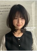 ★韓国ミディアムレイヤーカット★グレージュ、ブルージュ