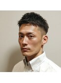 ツーブロック/ショート/ダークブラウン/春/阪急桂