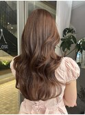 ブリーチなしカラー◎ベージュ×ロングレイヤーで透明感♪