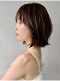★ダークパープル ナチュラルショート ミルクブラウン 艶髪