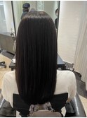黒髪　髪質改善　縮毛矯正