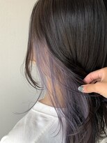 アンドアイズム(and.I'sm)&nbsp;ダークグレー×グレーパープル/ロングウルフ/インナーカラー