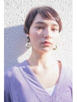 ピズム(PISM)&nbsp;ミニマムフレンチ小顔カット/グレージュカラー/斜めバング