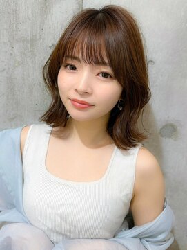 シーシンジュク 新宿南口(Sea shinjuku) 韓国風前髪×チョコレートカラー【髪質改善/新宿/大人ガーリー】