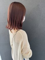 イロプラス 南田宮店(iro+) 【nobuyo】orange brown × 切りっぱなしロブ