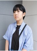 ネイビーブルー マッシュショート コンパクトショート 担当熊倉