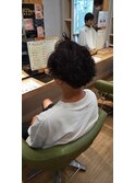 20代30代メンズスパイラルパーマワイルドオシャレ感アッシュ