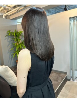 アトレ(attrait) ＊とろみ感グレージュ 髪質改善カラー セミロング 天王寺美容室