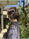 パーマ/ミニボブパーマ/おしゃれパーマ/外ハネボブパーマ