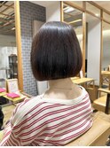 大人マッシュショート丸みショート黒髪ショートベリーショート