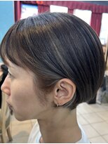 ヘアラウンジガガ(Hair Lounge GAGA) ミニボブ×フェイスフレーミング&ハイライト