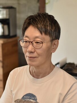 リム メンズヘア(LIM men's hair) 艶感ショートアップバング【メンズカット/ヘア】