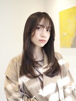 ローネス ギンザ(LONESS ginza)&nbsp;ショコラブラウンミディアムレイヤー顔まわりレイヤー銀座