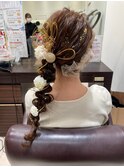 成人式・卒業式ヘアアレンジ☆大人可愛い編み下ろしたまねぎヘア