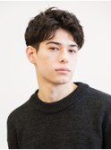 スーツ短髪ツーブロック束感モテ黒髪