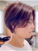 【小顔似合わせ】30代40代前髪あり丸みくびれショート9
