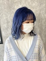 タイドヘアー 高槻店(TIDE HAIR)&nbsp;ブルー×シルバー