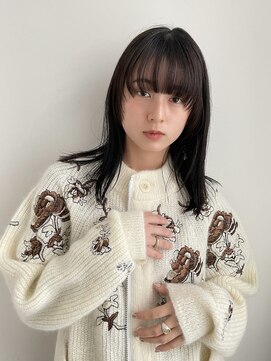 エイチ 天神橋(H) 美髪ミニウルフデジタルパーマショートカットミディアムミニボブ