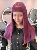 オン眉×ピンクバイオレット