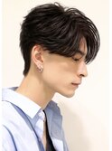メンズセンターパートニュアンスパーマ