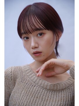 大人可愛いハンサムショート/前髪ありショート/丸みショート