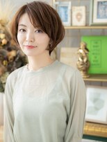 カバーヘア ブリス 大宮西口(COVER HAIR bliss)&nbsp;ローズブラウンナチュラルマッシュショートc8大宮20代30代40代