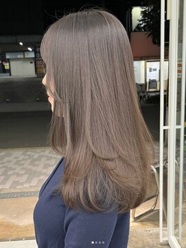 ニトバイアンキシム(nit by ahnkism) ミディアムロングレイヤーカットブリーチなしダブルカラー堀江