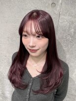 クラム(clam.)&nbsp;レイヤーカット×チェリーレッド