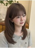 韓国風/レイヤー/前髪カット/オリーブ/透明感/ハッシュカット