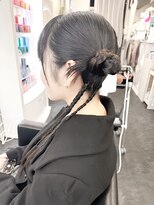 コアブラン 原宿 明治神宮前(CORE blanc)&nbsp;タイトシニヨン×ロングブレイズアレンジ