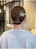 ヘアセット/シニオン/結婚式/ヘアアレンジ#銀座