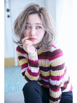 フィガロ アヴェダ(FIGARO AVEDA) 【figaro AVEDA】エアリーカール 　外ハネボブアッシュブラウン