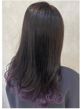 ヘアー クレイジュ(HAIR CRAYGE) 裾カラー　バイオレット