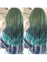 ヘアアトリエコモノ(hair l'atelier KoMoNo) #【個性爆発!!】green×gradation
