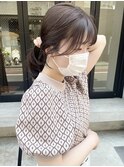 【松本咲花】小顔顔まわりレイヤー/おくれ毛/もみれ毛/ベージュ
