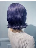 ブルーラベンダー/アースカラー/くびれヘア/ツートーンカラー