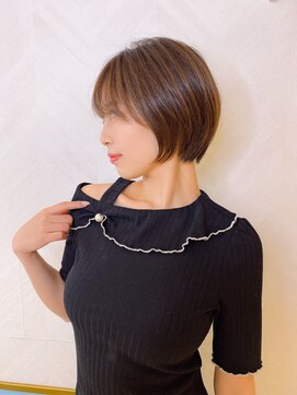 ロンド ストラーダ 心斎橋(Lond strada) ショート×ハイライト白髪ぼかし×シルキーベージュ[心斎橋]