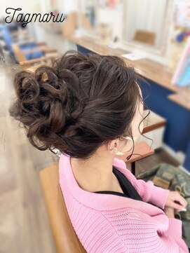 タグマル お団子ヘア☆ニュアンス後れ毛スタイル☆