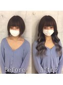 ブラック×パープルグレー#シールエクステ#大人かわいい#柏