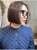 切りっぱなしボブ×酸性ストレート