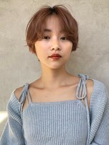 メゾンドイギー(MAISON de IGGY)&nbsp;好感度抜群！前髪長めの小顔ショート×グレーベージュ