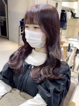 プラグ バイ ネオリーブ(plug by neolive) チェリーブラウン×髪質改善 [髪質改善/縮毛矯正]韓国T◎