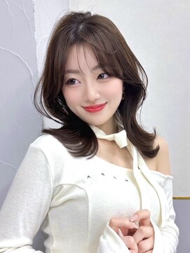 シーテ(Ciete) マロンベージュレイヤーくすみグレージュ韓国巻き前髪20代30代