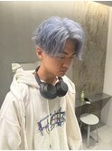 ブルーシルバー/ブルーカラー/水色/名古屋美容院