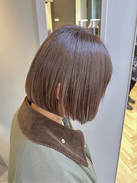 アイコニック 天神店(ICONIQ) 【脱白髪染め】丸みボブ×マロンブラウン