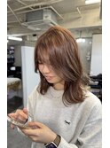 ピンクベージュ×ミディアム