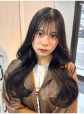 ダークグレージュ/艶髪/韓国風スタイル