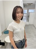 タッセルボブ×フェイスレイヤー×ウォームブラウン