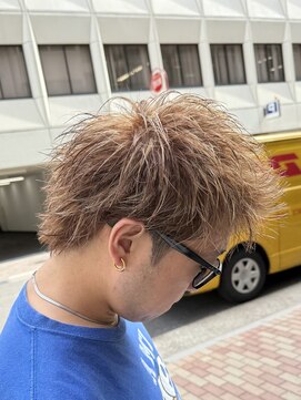 エイトメン 上野店(EIGHT MEN) ショート/ハイライトカラー　茶×金