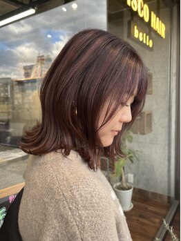 ディスコヘアー ベッロ(DISCO HAIR bello)の写真/頭皮に優しい93%オーガニック成分で、気になる白髪を美しくカバー◎立体感のあるハイライトもおすすめ♪